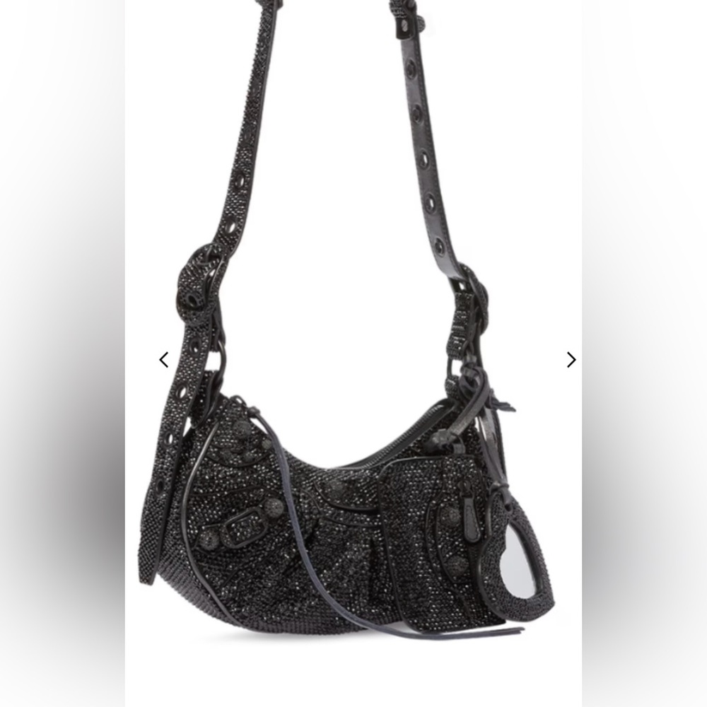 Mint condition balenciaga crystal XS la cagole bag